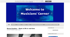 Desktop Screenshot of musicians-corner.net